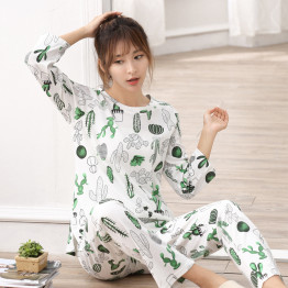 Striped Cotton Pajamas Cotton Set Women's Sleepwear 