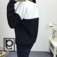 Black and White Spell Color Patchwork V Pattern Pullover Sweatshirt (Sizes M-XXL)