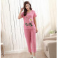 Cotton Short Sleeve Print Pajamas (Sizes XL - 4XL)
