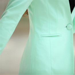 Candy Colored Long Sleeve Slim Blazer With One Button (Size Up To 2XL0 C1776