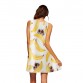 European Style Chiffon Sleeveless Print Beach Dress