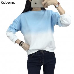 Long Sleeve Gradual Color Change Sweatshirt (Sizes M-XXL)