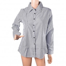 LASPERAL Striped Long Sleeve Turn-Down Collar Shirt (Sizes S - 3XL)