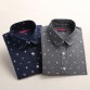 Dioufond Pattern Cotton Long Sleeve & Turn-Down Collar Shirts