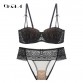 Half Cup Embroidered Bra & Panty Set 