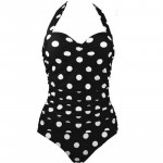 1 Pc Polka Dot Retro Monokini Bathing Suit