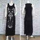 Rogi Cat Print Long Maxi Dress