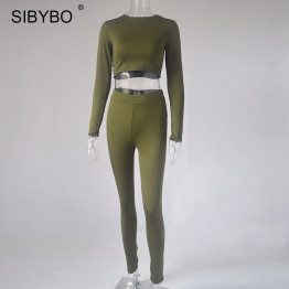 SIBYBO Elegant 2 Pc Bodycon Jumpsuit