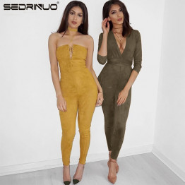 Sedrinuo Deep V-Neck Party Jumpsuits