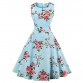 Sisjuly Vintage 1950s Style Floral Print Sleeveless Dress