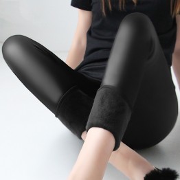 Winter Velvet Imitation Leather Leggings (Sizes Up To 6XL) 