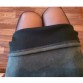 Aonibeier Vintage High Waist Pencil Suede Split Skirt