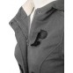 Hooded Zipper Horn Button Trench Overcoat